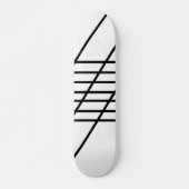 Abstracte zwart-witskateboard wand skateboard (Voorkant)