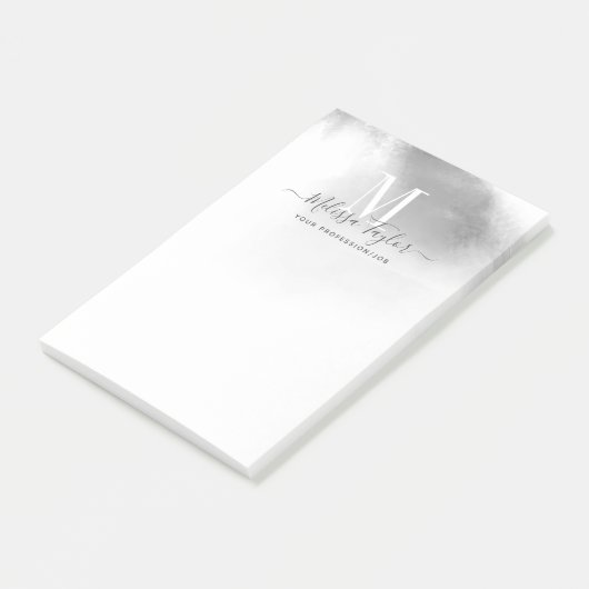 Abstracte zwart-witte Waterverf Post-it® Notes (Schuin)