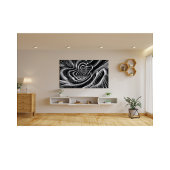 Abstracte zwart-witte werveling foto afdruk