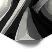 Abstracte zwart-witte wervelingen poster (Hoek)