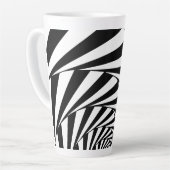 Abstracte zwart-witte wervelspiraal Mok (Linkerhoek)