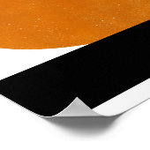 Abstracte zwarte en gele elementen Oranje vormen P Poster (Hoek)