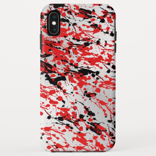 Abstracte zwarte en rode plash en drip Case-Mate iPhone case (Achterkant)