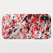 Abstracte zwarte en rode plash en drip Case-Mate iPhone case (Achterkant (horizontaal))
