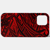 Abstracte zwarte en rode tribale Case-Mate iPhone case (Achterkant (horizontaal))