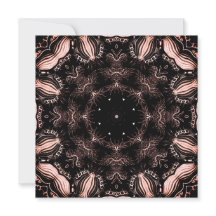 Abstracte zwarte en roze Designer Square Note-Kaar