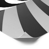 Abstracte zwarte en witte illusie Moderne kunst Poster (Hoek)