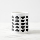 Abstracte zwarte en witte koffie Mok (Center)