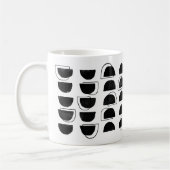 Abstracte zwarte en witte koffie Mok (Links)