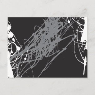 abstracte zwarte en witte kunst briefkaart