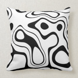 Abstracte zwarte en witte maskers kussen