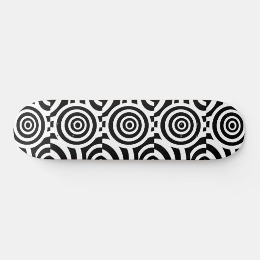 Abstracte zwarte en witte skateboard (Horizontaal)