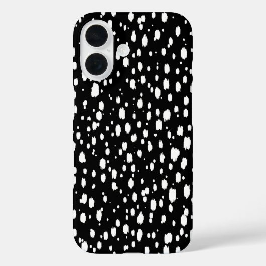 Abstracte zwarte en witte Stippen Case-Mate iPhone Case (Achterkant)