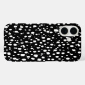 Abstracte zwarte en witte Stippen Case-Mate iPhone Case (Achterkant (horizontaal))