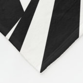 Abstracte zwarte en witte wervelstaartraan fleece deken (Hoek)