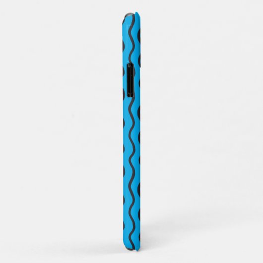 abstracte zwarte golvende lijn en madeliefje Case-Mate iPhone case (Achterkant/rechts)