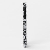 Abstracte zwarte, grijze, witte cirkels telefoondo Case-Mate iPhone case (Achterkant/links)