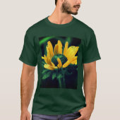 Abstracte zwarte ijsbloem t-shirt (Voorkant)