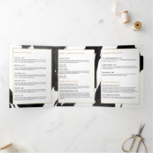 Abstracte zwarte inkt penseelstreken brochure drieluik kaart (Binnen)