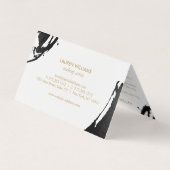 Abstracte zwarte inktpenselen visitekaartjes (Achterkant)