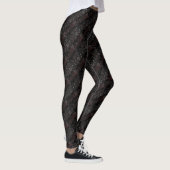 Abstracte zwarte Leggings (Rechts)