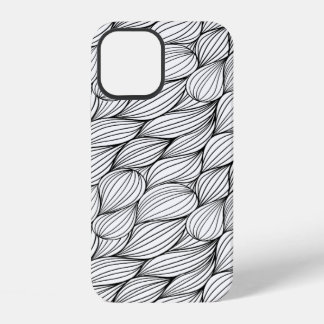 Abstracte Zwarte Lijnen iPhone 12 Hoesje
