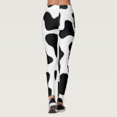 Abstracte zwarte patches leggings (Achterkant)