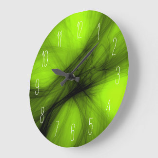 Abstracte zwarte rok - lichte groene klok