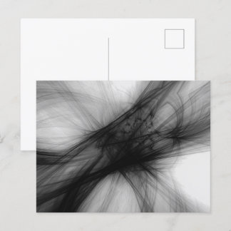 Abstracte zwarte rook - B&W Briefkaart