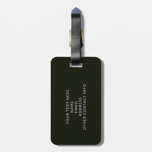 Abstracte zwarte roze en Oranje Stippen op maat Bagagelabel (Achterkant verticaal)