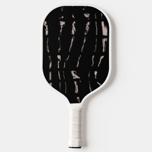 Abstracte zwarte scriptnaam Pickleball Paddle (Achterkant)
