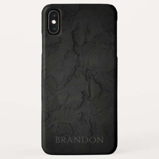 Abstracte zwarte textuur Gepersonaliseerde Naam Case-Mate iPhone Case (Achterkant)