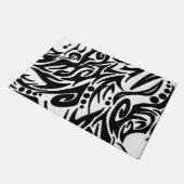 Abstracte zwarte tribaal deurmat (Schuin)