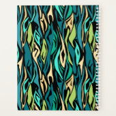 Abstracte zwarte turquoise planner (Achterkant)