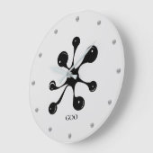 Abstracte zwarte vlek grote klok (Hoek)