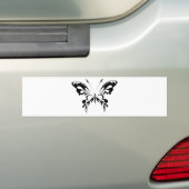 Abstracte zwarte vlinder bumpersticker (Op auto)