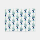 Abstracte zwemblauwvis fleece deken (Voorkant (Horizontaal))