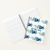 Abstracte zwemblauwvis notitieboek (Binnen)