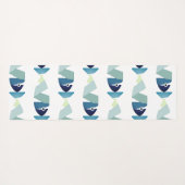 Abstracte zwemblauwvis yogamat (Achterkant (horizontaal))