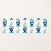 Abstracte zwemblauwvis yogamat (Voorkant (horizontaal))