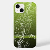 Abstracte Zwemmen op moody green met Monogram Case-Mate iPhone Case (Achterkant)