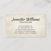 Abstracte zwenkboomtak visitekaartje (Achterkant)