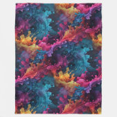 Abstracte zwevende spatten - naadloos patroon 1 fleece deken (Voorkant)