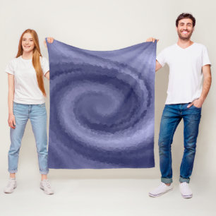 Abstracte zwijn vloeibare blauwe blauwvioolvis mod fleece deken