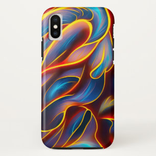 Abstracte Zwirlblauwe rode lammeren iPhone XS Hoesje