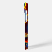 Abstracte Zwirlblauwe rode lammeren Case-Mate iPhone Case (Achterkant / Links)