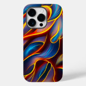 Abstracte Zwirlblauwe rode lammeren Case-Mate iPhone Case (Achterkant)