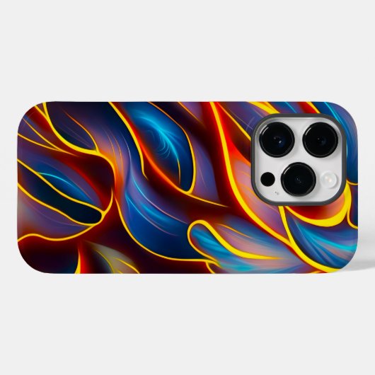 Abstracte Zwirlblauwe rode lammeren Case-Mate iPhone Case (Achterkant (horizontaal))