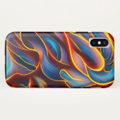 Abstracte Zwirlblauwe rode lammeren Case-Mate iPhone Case (Achterkant (horizontaal))