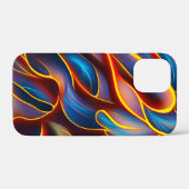Abstracte Zwirlblauwe rode lammeren Case-Mate iPhone Case (Achterkant (horizontaal))